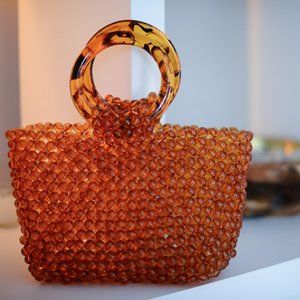 & Other Stories Amber Beaded Circle Bag